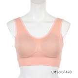 Lオレンジ470 | LIDEE(リディー) 成型ハーフトップ 無地 | 福助オンラインストア