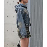 デニムフードブルゾン | FUN | 詳細画像2 