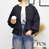 ナイロンペプラムジャケット | FUN | 詳細画像1 