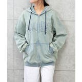 サックス | デニムロゴブルゾン | FUN