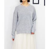 グレー | ラメVネックニット | FUN