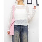 アイボリー | ラメメッシュニット | FUN