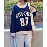 ブルー | モールナンバリングニット | FUN