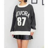 チャコールグレー | モールナンバリングニット | FUN