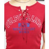 レースアップロゴカットソー | FUN | 詳細画像4 