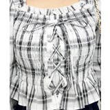 チェックレースアップブラウス | FUN | 詳細画像4 