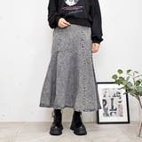 ブラック | デニムキリカエスカート | FUN