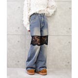 レースリメイクデニムパンツ | FUN | 詳細画像1 