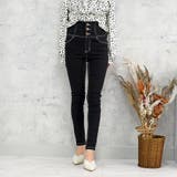 ブラック×ホワイト | ボタンスキニーパンツ | FUN