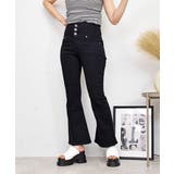 ブラック | デニムフレアーパンツ | FUN