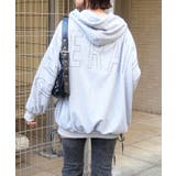 グレー | ラメロゴジップパーカー | FUN