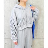 グレー | ラメショートパーカー | FUN