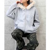 グレー | フードファーパーカー | FUN