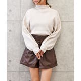 アイボリー | ボリュームリブニット | FUN