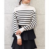 ボーダー | ボリュームリブニット | FUN