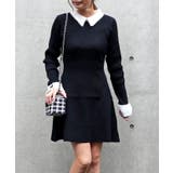 ブラック | エリフェザーミニワンピース | FUN