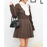 ブラウン | プリーツミニワンピース | FUN