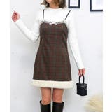 ブラウン | スソファーミニワンピース | FUN