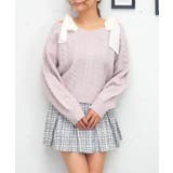 ピンク | ラメカタリボンニット | FUN