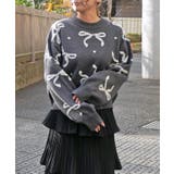 リボンパイルジャガードニット | FUN | 詳細画像9 