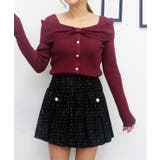 ボルドー | ラメリボンニット | FUN