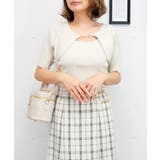 アイボリー | ビットデコルテニット | FUN