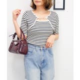 ボーダー | ビットデコルテニット | FUN