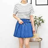 ボーダー半袖ニット | FUN | 詳細画像4 