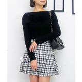 ブラック | フェザーオフショルニット | FUN