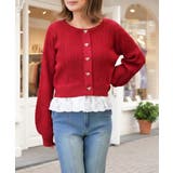 レッド | スソレースリボンニット | FUN