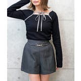 ブラック | デコルテリボンプルオーバー | FUN