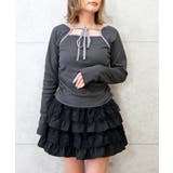 チャコールグレー | デコルテリボンプルオーバー | FUN