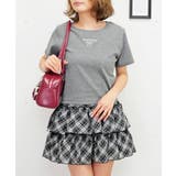 チャコールグレー | ストーンリボンチビT | FUN