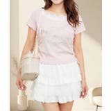 ピンク | ストーンリボンカットソー | FUN