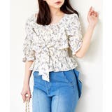 ハナガラリボンブラウス | FUN | 詳細画像1 