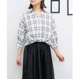 ホワイト×ブラック | マルチタケノコブラウス | FUN