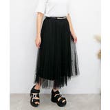 ブラック | パールチュールスカート | FUN