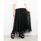 ブラック | ヒゲレーススカート | FUN