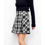 ブラック | チェックミニスカート | FUN