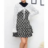 ブラック | チェックワンピースボレロセット | FUN