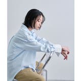 ライトブルー | ダブルカラーストライプシャツ | futier land