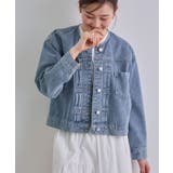 ノーカラーデニムジャケット | futier land | 詳細画像2 