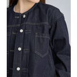 ノーカラーデニムジャケット | futier land | 詳細画像9 