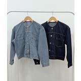 ノーカラーデニムジャケット | futier land | 詳細画像12 