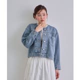 ノーカラーデニムジャケット | futier land | 詳細画像3 