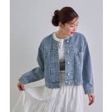 ノーカラーデニムジャケット | futier land | 詳細画像7 