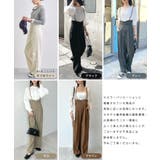 スタイルアップ効果で美脚を叶える。ハイウエストキャミサロペットスラックス | futier land | 詳細画像2 