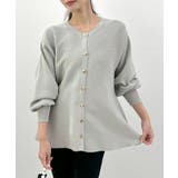 ライトグレー | ペプラムニットカーディガン | futier land