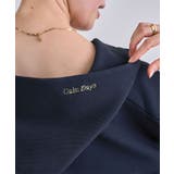 ネイビー | フード刺繍ニットパーカー | futier land