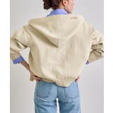 ライトベージュ | フード刺繍ニットパーカー | futier land